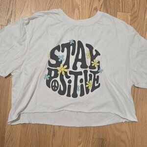 BUZZ Women's Graphic Short Sleeve Crop Top